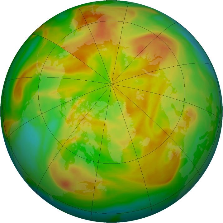 Arctic ozone map for 21 May 2006